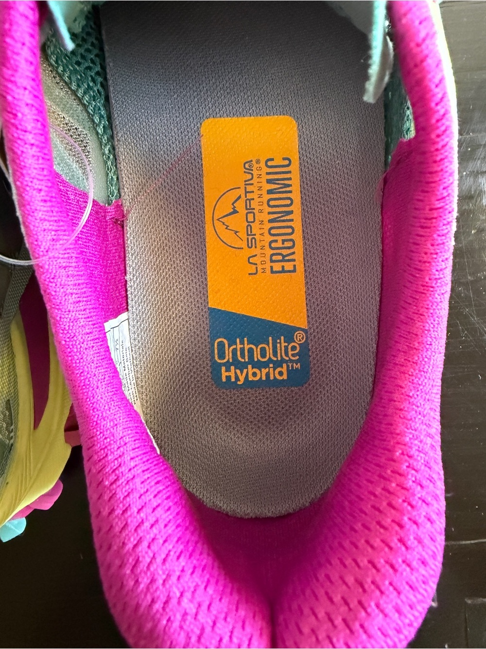 La Sportiva Women's Bushido lll Trail Runners in Mint and Pink - Picture 7 of 11